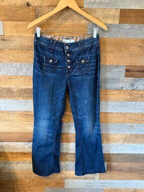 Vintage Guess by Marciano Flare Jeans Floral Lined Size 28